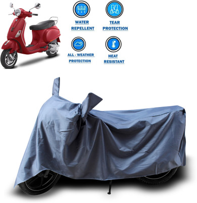 CODOKI Two Wheeler Cover for Piaggio(Vespa VXL 125, Grey)