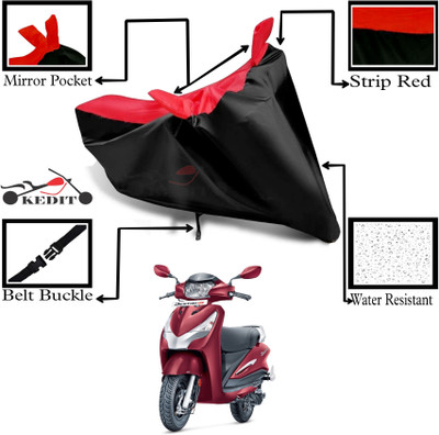 SK AUTO Two Wheeler Cover for Hero(Destini 125, Red, Black)