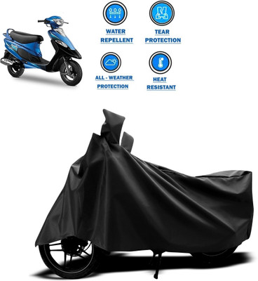 CODOKI Two Wheeler Cover for TVS(Scooty Pep+, Black)