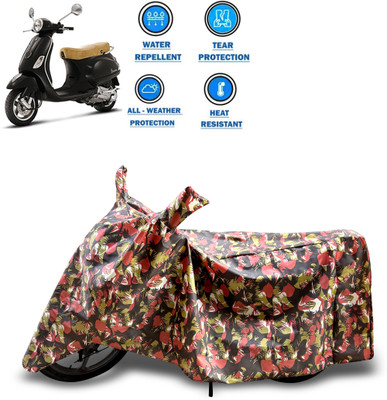 CODOKI Two Wheeler Cover for Piaggio(Vespa LX, Red)