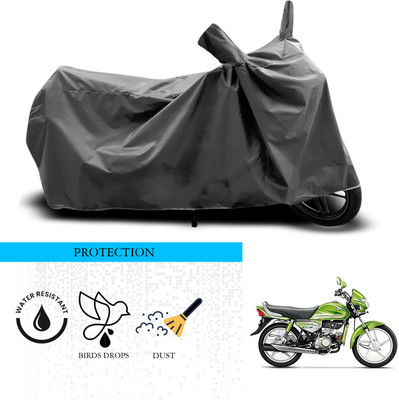 ANTHUB Waterproof Two Wheeler Cover for Hero(HF Deluxe Eco, Grey)
