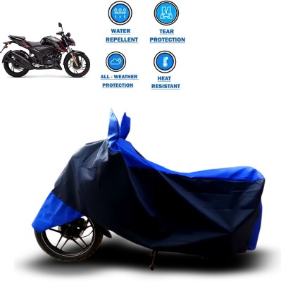 PAGORA Two Wheeler Cover for TVS(Apache RTR 200 4V, Blue)