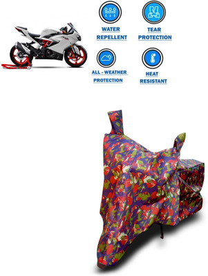 PAGORA Waterproof Two Wheeler Cover for TVS(Apache RR 310, Red)