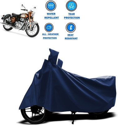 CODOKI Two Wheeler Cover for Royal Enfield(Classic Chrome, Blue)