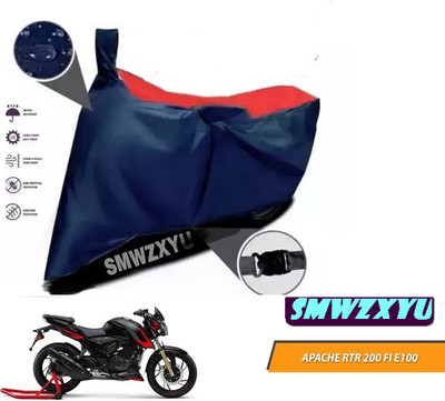 SK AUTO Waterproof Two Wheeler Cover for TVS(Apache RTR 200, Red, Blue)