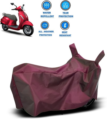 CODOKI Waterproof Two Wheeler Cover for Bajaj(Chetak, Maroon)