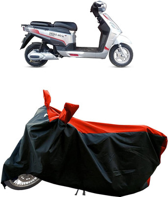 SK AUTO Two Wheeler Cover for Hero(Electric NYX e5, Red, Black)