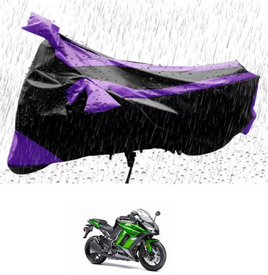 RONISH Waterproof Two Wheeler Cover for Kawasaki(Ninja 1000, Purple, Black)