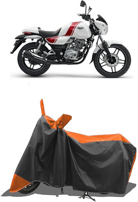 SUGASHRI Waterproof Two Wheeler Cover for Bajaj(V 150, Orange, Black)