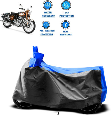 CODOKI Two Wheeler Cover for Royal Enfield(Classic Chrome, Grey)