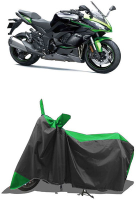 SUGASHRI Waterproof Two Wheeler Cover for Kawasaki(Ninja 1000, Green, Black)