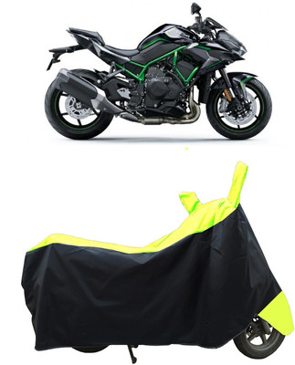 Coxtor Waterproof Two Wheeler Cover for Kawasaki(ZH2 BS6, Yellow)