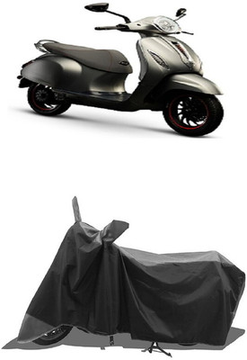 SUGASHRI Waterproof Two Wheeler Cover for Bajaj(Urbanite Chetak BS6, Grey, Black)