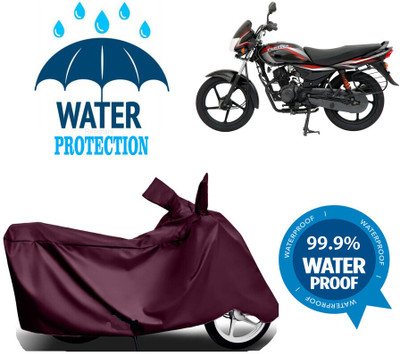 Mdstar Waterproof Two Wheeler Cover for Bajaj(Platina 125, Maroon)