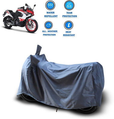 PAGORA Waterproof Two Wheeler Cover for Bajaj(Pulsar RS 200, Grey)