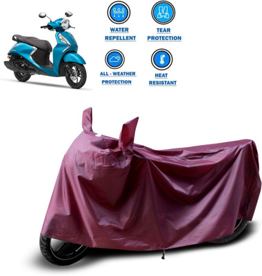 GOSHIV-car and bike accessories Waterproof Two Wheeler Cover for Yamaha(Fascino 125 FI, Maroon)