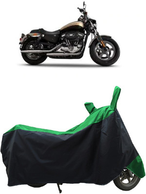Coxtor Waterproof Two Wheeler Cover for Harley Davidson(XL 1200, Green)