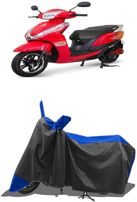 SUGASHRI Waterproof Two Wheeler Cover for Ampere(Magnus BS6, Blue, Black)