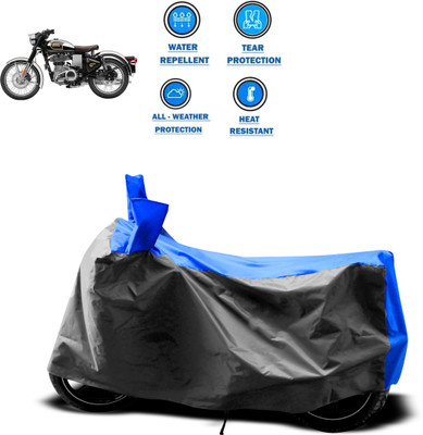 CODOKI Two Wheeler Cover for Royal Enfield(Classic 500, Grey)