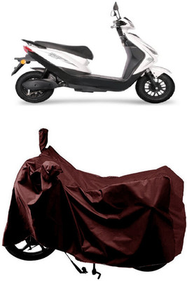 SUGASHRI Waterproof Two Wheeler Cover for Ampere(Reo Elite BS6, Maroon)