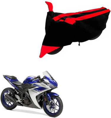 DeepShakshi AUTOMOTIVE Two Wheeler Cover for Yamaha(YZF R25, Black, Red)