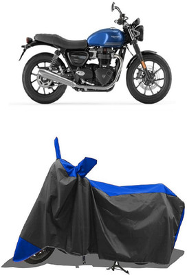 SUGASHRI Waterproof Two Wheeler Cover for Triumph(Street Triple RS, Blue, Black)
