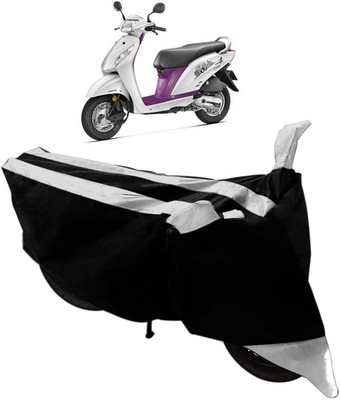 SK AUTO Two Wheeler Cover for Honda(Activa i, Black, Silver)