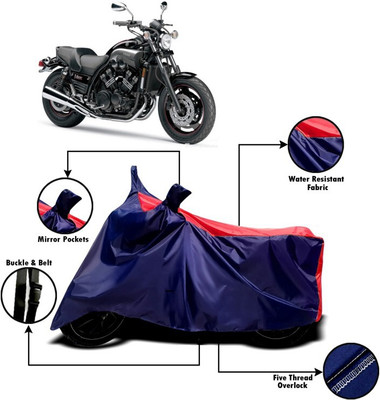 DeepShakshi AUTOMOTIVE Two Wheeler Cover for Yamaha(VMAX, Red, Blue)