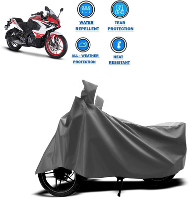 PAGORA Two Wheeler Cover for Bajaj(Pulsar RS 200, Grey)