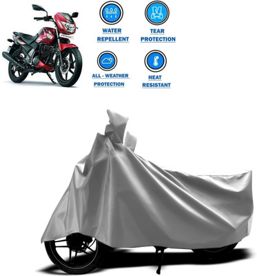PAGORA Two Wheeler Cover for TVS(Flame 125, Silver)