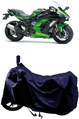 SUGASHRI Waterproof Two Wheeler Cover for Kawasaki(Ninja H2 SX, Blue)