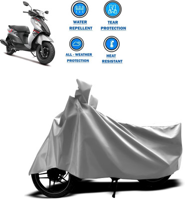 CODOKI Two Wheeler Cover for Suzuki(Let's, Silver)