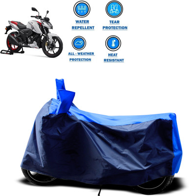 PAGORA Two Wheeler Cover for TVS(Apache RTR 160 4V, Blue)