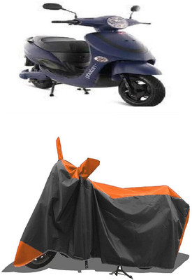 SUGASHRI Waterproof Two Wheeler Cover for Hero(Electric Photon BS6, Orange, Black)