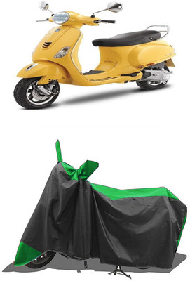 SUGASHRI Waterproof Two Wheeler Cover for Vespa(Vespa VXL 125, Green, Black)