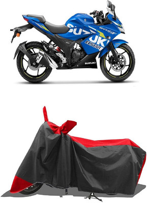 SUGASHRI Waterproof Two Wheeler Cover for Suzuki(Gixxer Special Edition BS6, Red, Black)