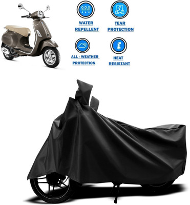 PAGORA Two Wheeler Cover for Piaggio(Vespa VXL, Black)