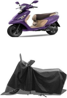 SUGASHRI Waterproof Two Wheeler Cover for TVS(Scooty Zest 110, Grey, Black)