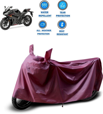 CODOKI Waterproof Two Wheeler Cover for Yamaha(YZF R3, Maroon)