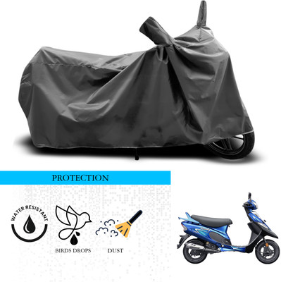 ANTHUB Waterproof Two Wheeler Cover for TVS(Scooty Pep Plus, Grey)