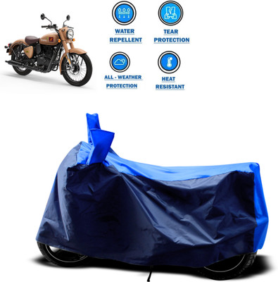 CODOKI Two Wheeler Cover for Royal Enfield(Classic 350 Signals, Blue)