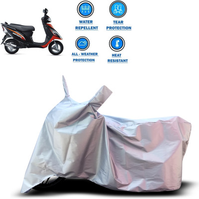 CODOKI Two Wheeler Cover for TVS(Scooty Streak, Silver)