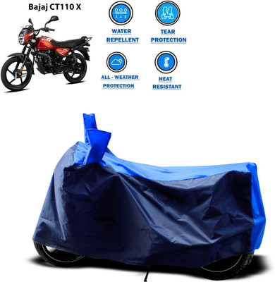 GOSHIV-car and bike accessories Two Wheeler Cover for Bajaj(Blue)
