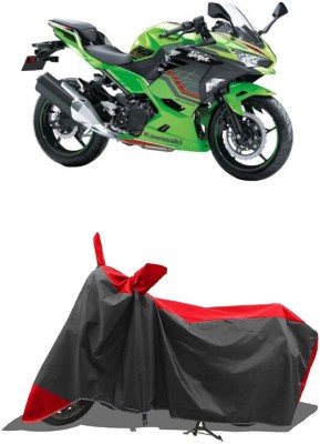 SUGASHRI Waterproof Two Wheeler Cover for Kawasaki(Ninja 400 BS6, Red, Black)