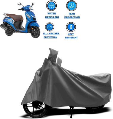 CODOKI Two Wheeler Cover for Yamaha(Fascino, Grey)