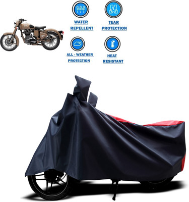 CODOKI Two Wheeler Cover for Royal Enfield(Classic Desert Storm, Red)