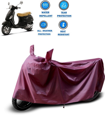 CODOKI Waterproof Two Wheeler Cover for Piaggio(Vespa LX, Maroon)