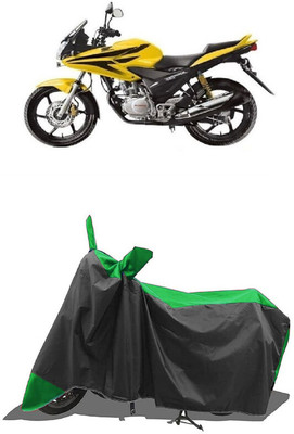 SUGASHRI Waterproof Two Wheeler Cover for Honda(Stunner CBF, Green, Black)