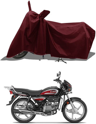 SK AUTO Waterproof Two Wheeler Cover for Hero(Splendor Plus, Maroon)