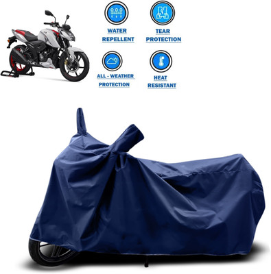 PAGORA Two Wheeler Cover for TVS(Apache RTR 160 4V, Blue)